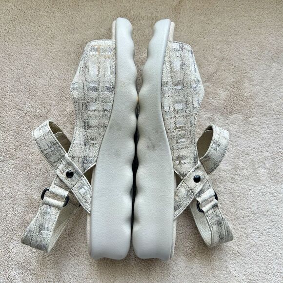 Wolky Multu Picasso Crash Multi White Adjustable Sandals EU 38 US 7 Comfort - Picture 5 of 16